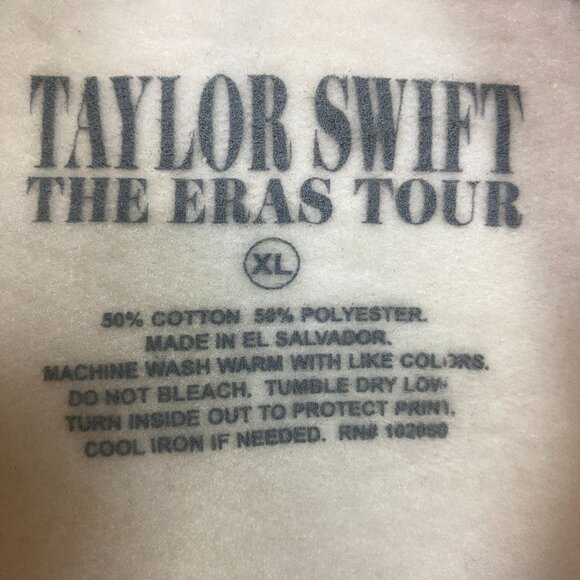 Taylor Swift Beige Eras Tour Hoodie Size XL - Picture 4 of 4